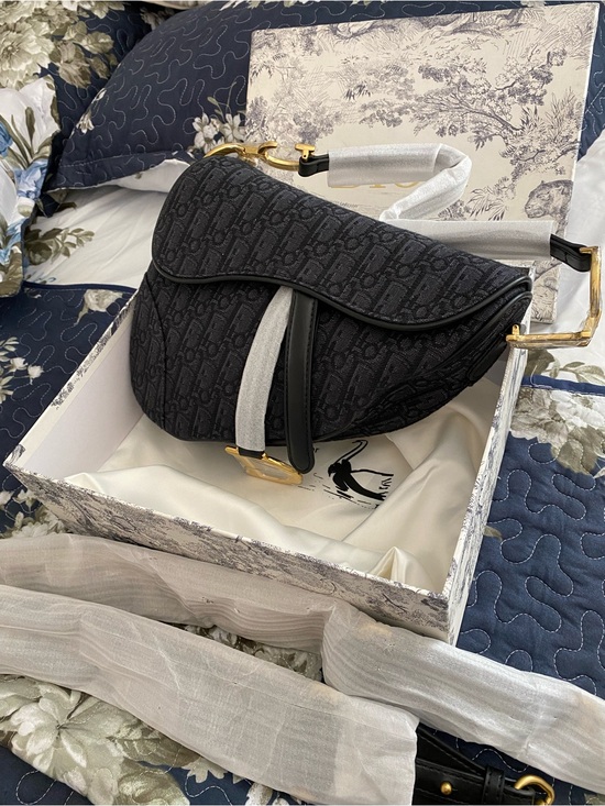 Handbags - Luxury Black Saddle Bag - Designer Inspired